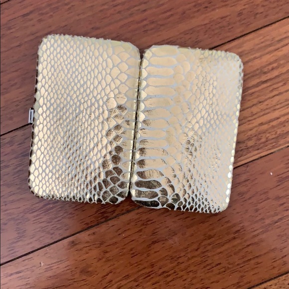🆕 Gold Card Case Wallet Snake Print - Picture 5 of 5